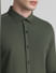 Green Slim Fit Full Sleeves Shirt_413790+5